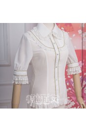 Strawberry Witch Chibor's Fairytale Drama Short Sleeve Blouse